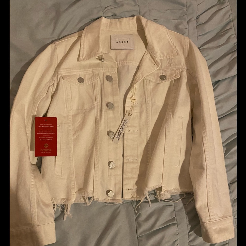 Cropped Distressed Jean Jacket